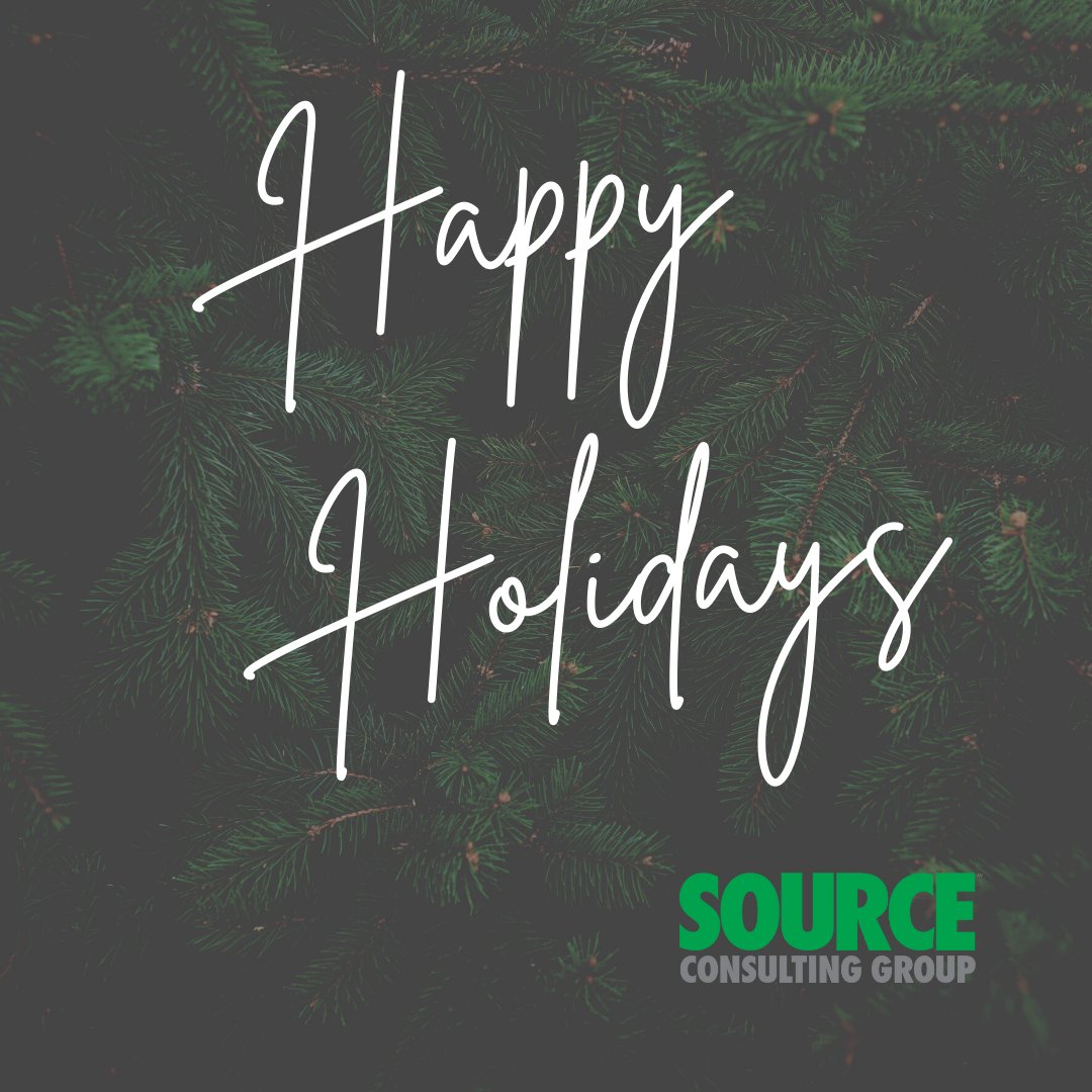 SourceGroupLLC's tweet image. Source Consulting Group wishes you a happy &amp;amp; healthy holiday and a productive, successful new year! #happyholidays #StraightFromTheSource
