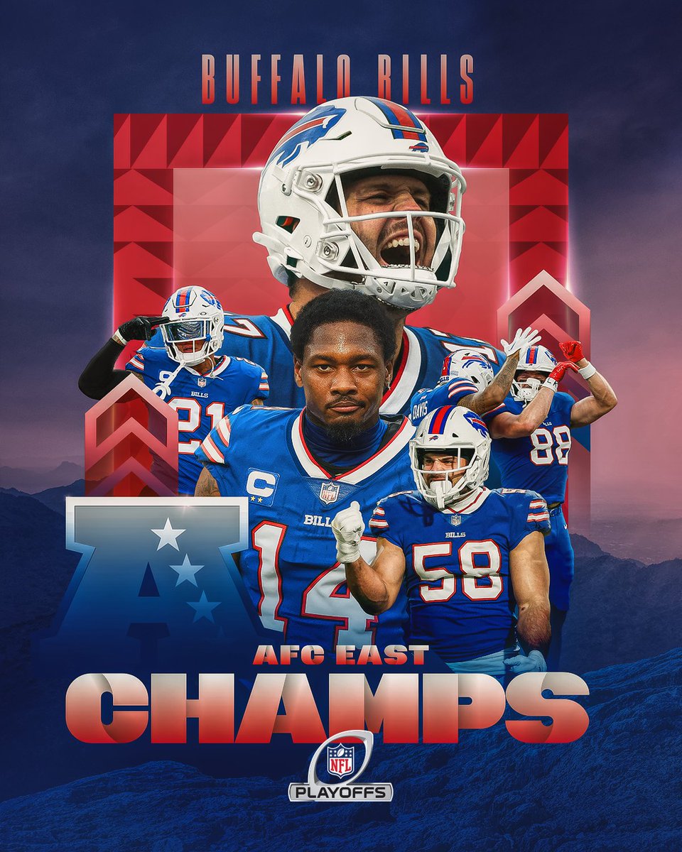 NFL's tweet photo. The @BuffaloBills are AFC East champs for the third straight season 💪 https://t.co/HxsX7kSTIz