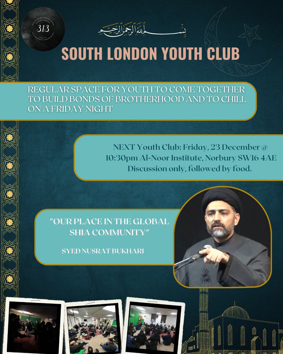 knownasabbas's tweet photo. Thank you to Sayed Nusrat Bukhari for joining the South London Youth Club with the kind of fatherly advice, humour, wit and wisdom to inspire our youth. Can’t help but love this alim - btw even better in person than tiktok https://t.co/rf2vi8p53o