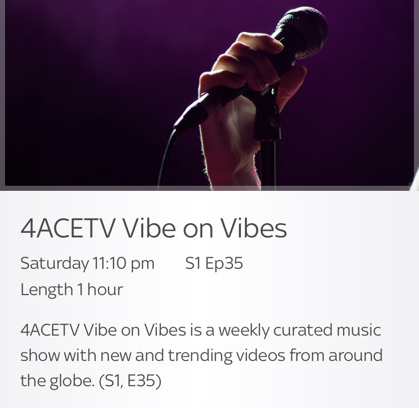 Tune in tonight on Sky CH 186 watch Vibe on vibes #MerryChristmas #music #skytv 11:10pm GMT