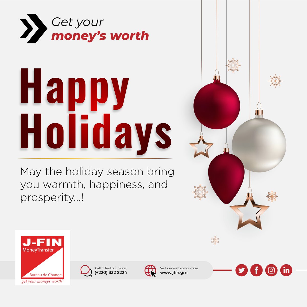 JFINTransfer's tweet image. Wishing everyone a joyous holiday season and a happy new year! 🎄🎉