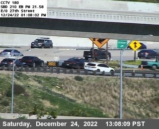 paininthepass's tweet photo. Traffic Alert for eastbound 210 to northbound Interstate 215 ramp. Pickup truck into the guardrail. #PainInThePass #210freeway #SanBernardino #215freeway #TrafficAlert https://t.co/n8kZlhZWjt
