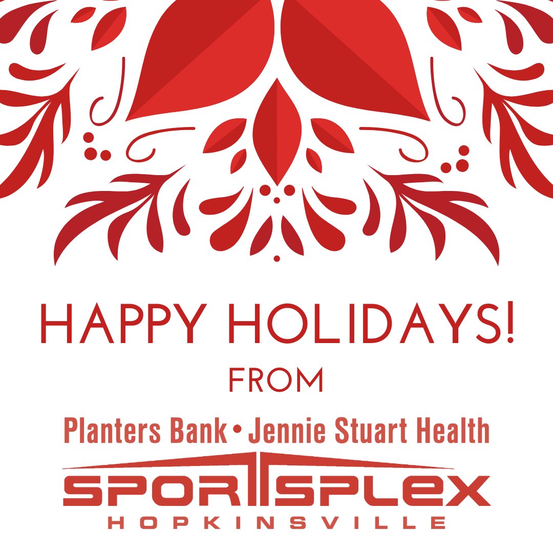 Have a very merry Christmas and happy holidays from the Planters Bank-Jennie Stuart Health Sportsplex! 🎁🎄