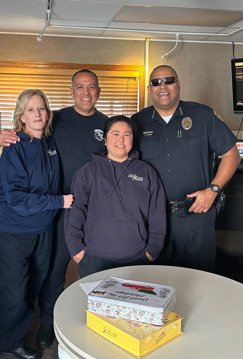 Chief Rich Randolph is doing his yearly holiday tradition of spreading holiday cheer to local law enforcement in the SLO county, which includes: 
San Luis Obispo Sheriff Dispatch
Cal Fire Dispatch 
Cal Poly Police (<a href="/CalPolyPolice/">Cal Poly Police</a>)