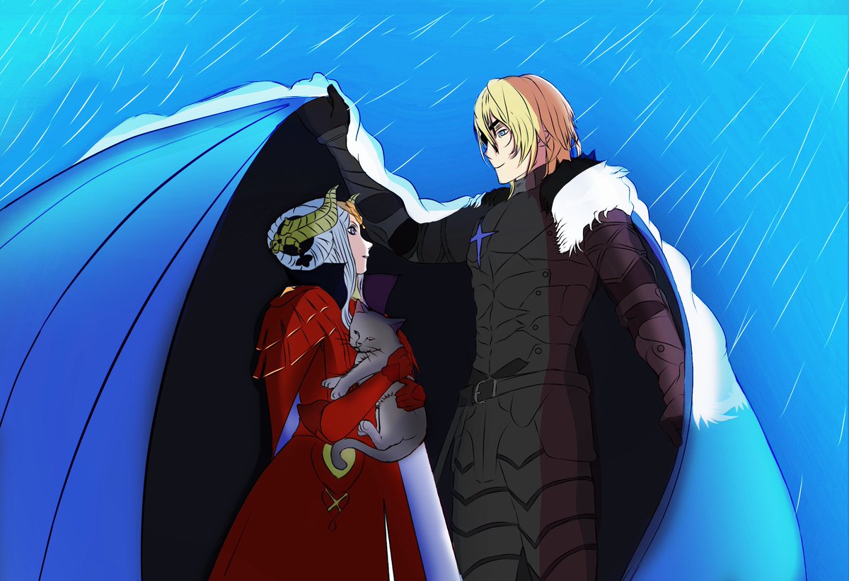HelosioGato's tweet photo. #DimigardWeek2022
Day 5: Cooperation.
Since I've been following fe3h I've always wanted to draw a scenario like this, save that cat.
#디미에델 #Dimigard #ディミエデ https://t.co/zrTUzvm2qI