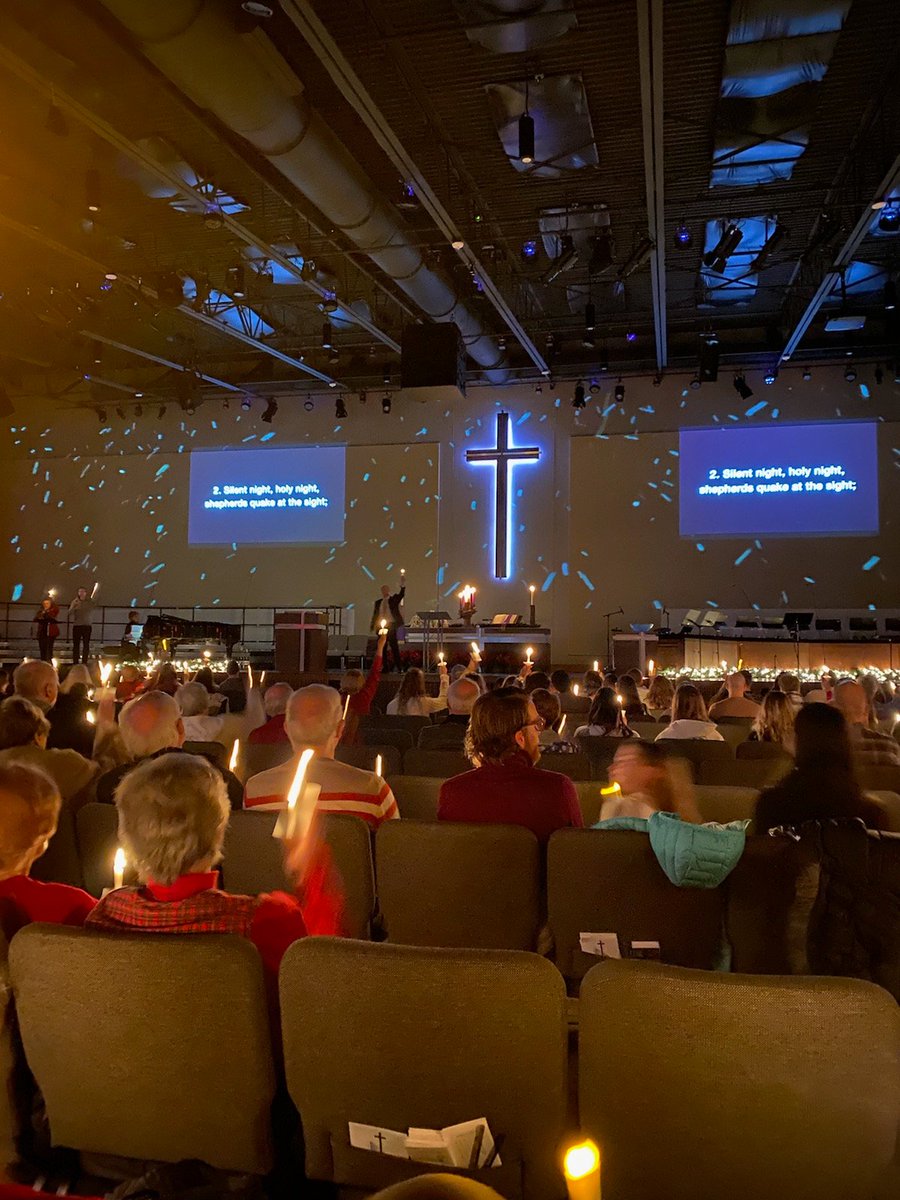 Christmas Eve service at First Methodist Church in Marion, Iowa.