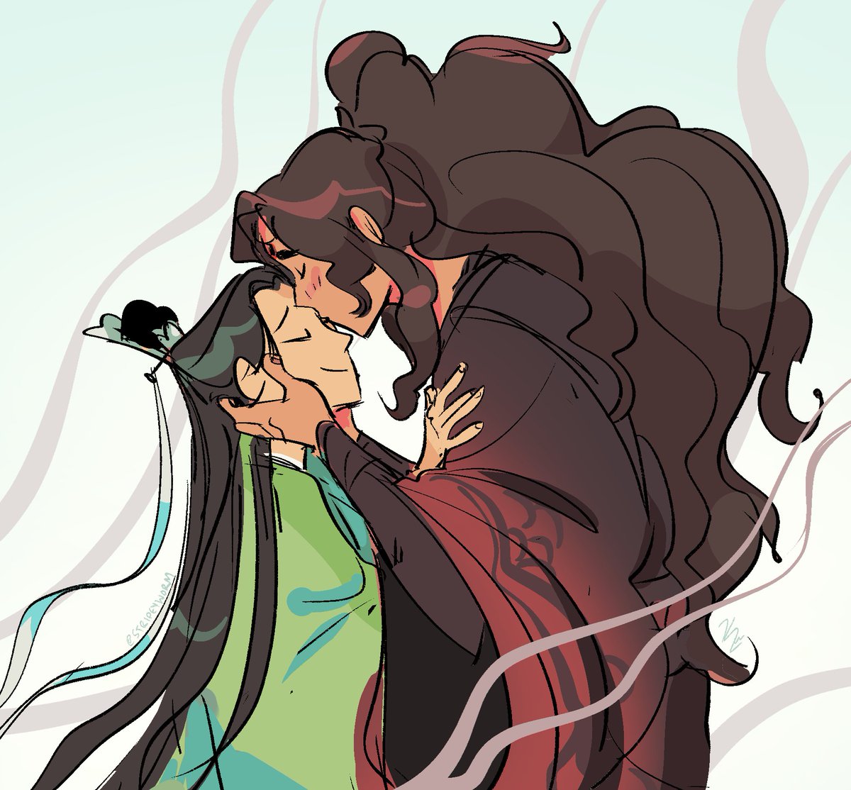 I don't have any xmas-themed drawings but I did do a lot of green & red fan art this year so that's kind of the same thing, right? here's some I didn't post here! :^)
happy Almost Christmas to all who celebrate ❤️💚