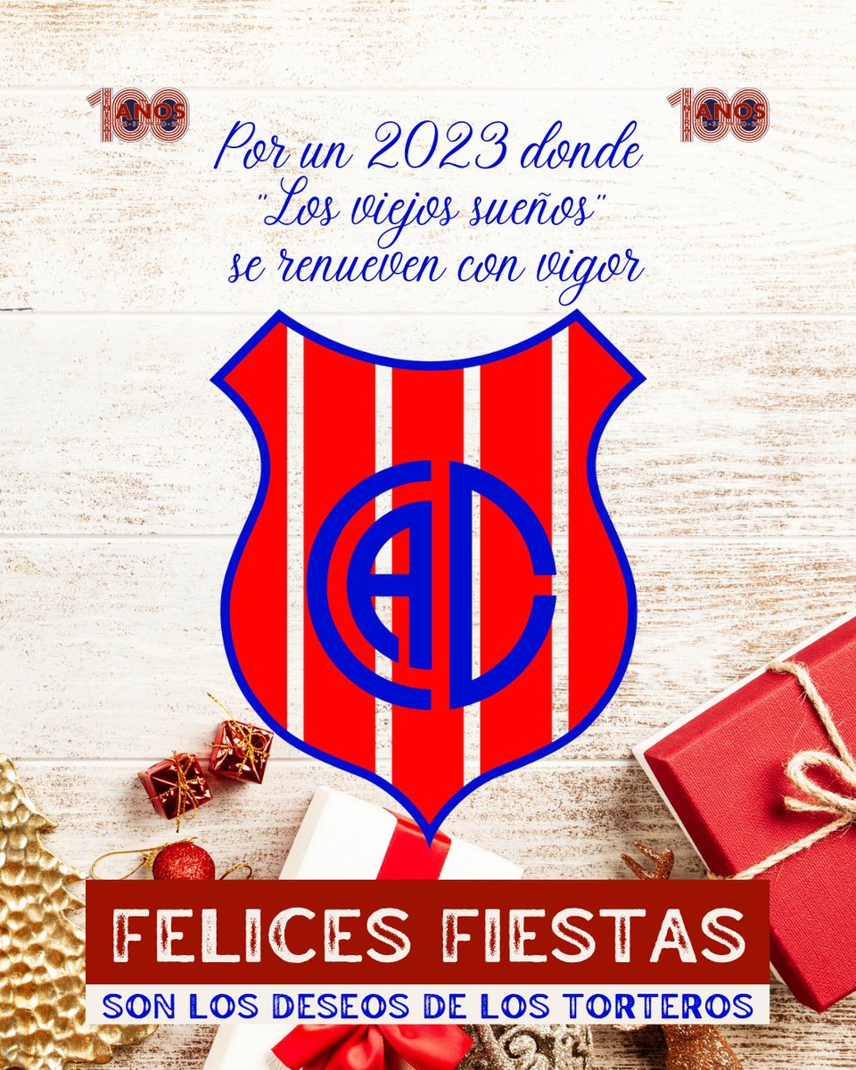 Desde la Comisión Directiva del Club Atletico Central, queremos desear Felices Fiestas a todos los socios, hinchas y amigos.

Porque queremos que se renueven y con vigor "los viejos sueños de los torteros".

Felicidades!