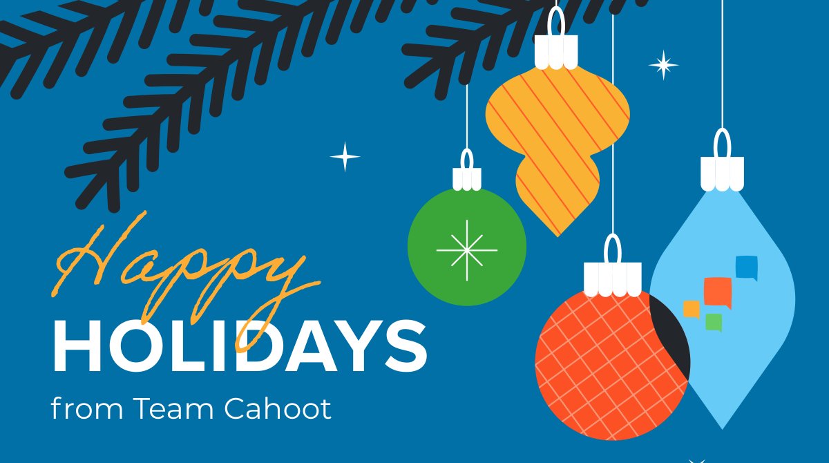 Team Cahoot wishes everyone a season full of light and laughter, filled with gifts of love, peace and happiness. Merry Christmas and Happy Holidays!

#merrychristmas #happyholidays