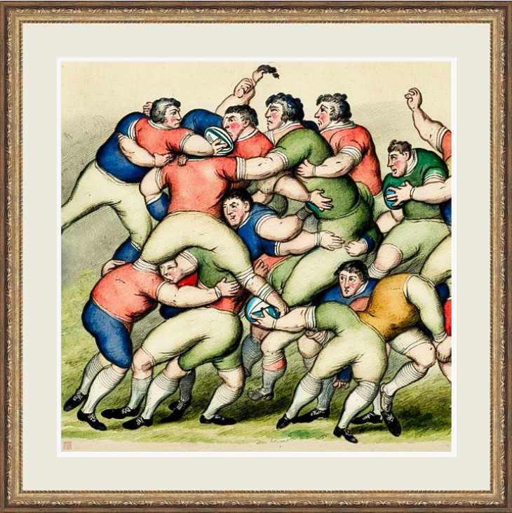 rugbyswag1's tweet photo. The Art Of Rugby | Original painting reproduced on 55 lb., 10.4 point thick acid-free archival paper | 26.60" x 26.60" | Matte finish with a smooth surface | Fade-resistant with 90+ years archival rating https://t.co/by3YC0xFPg #rugby #zazzlemade #rugbyunion #print #sports https://t.co/024lfrBZpS