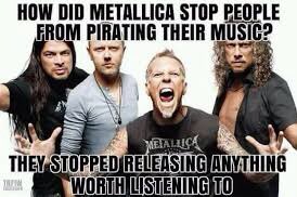 AONTATTOO's tweet photo. @Revolvermag None. @Metallica stopped producing good music w/ “Justice”. The first few albums moved mountains and then the plane crash landed into those mountains w/ the “Black” album. No one can be expected to top “Master of Puppets”. Their new song sounds like a Power Rangers theme song. https://t.co/f8jGNWlvwY