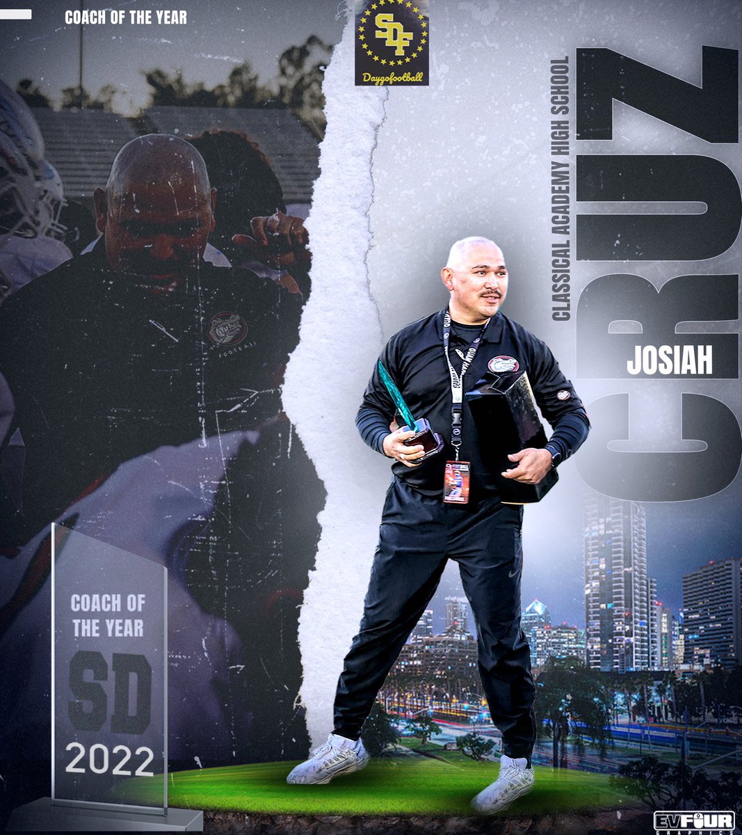 From going 1-9 a year a ago to winning a CIF Championship Classical Academy Head Coach Josiah Cruz is your Daygofootball 🏈 Coach of the Year . 

CIF Division 5 Championship 
Regional Championship 
CA State Championship