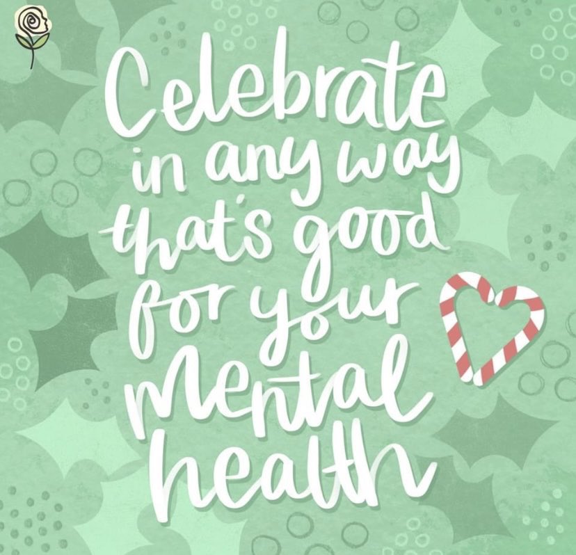 It's important to prioritize self-care and mental health during the holidays. If you're feeling overwhelmed or struggling, don't be afraid to reach out for support or take a break. Remember to take care of yourself, too. #MentalHealthMatters 💚￼