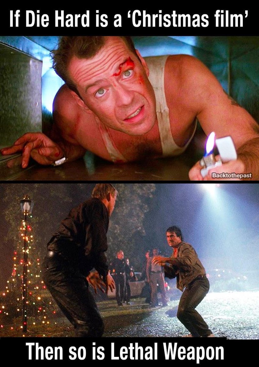Movie_Guru_'s tweet photo. Are #diehard and #lethalweopon Christmas movies? https://t.co/8u4SlltB1R