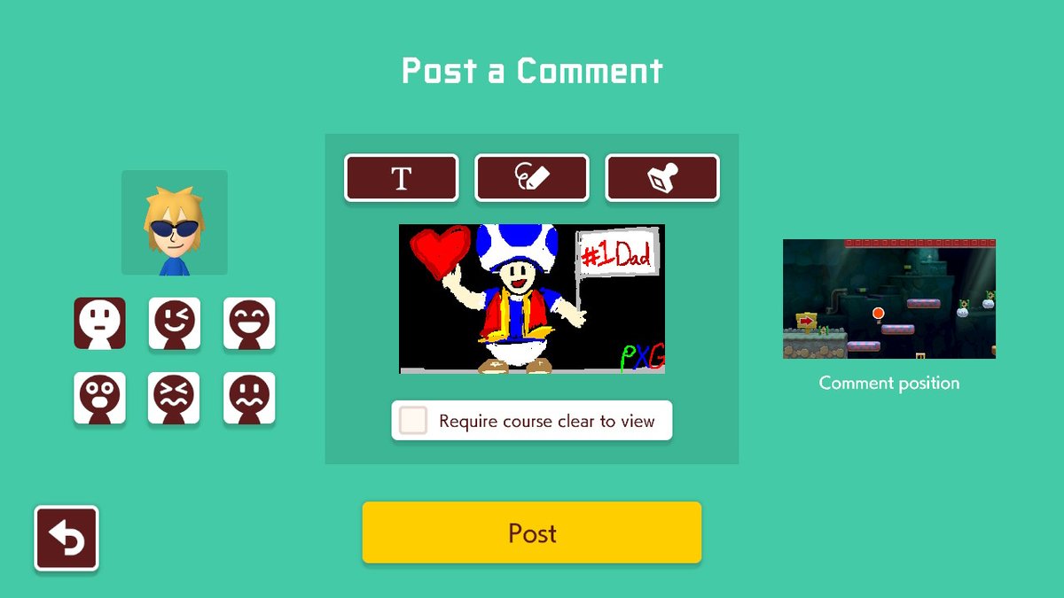 ProfXGaming1's tweet photo. #SuperMarioMaker2 #NintendoSwitch #CommentArt https://t.co/1U61tBPktx