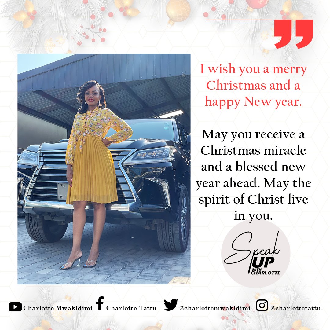 I wish you a merry Christmas and a blessed New year. #SpeakUpWithCharlotte #SpeakLife #merrychristmas #Gospel