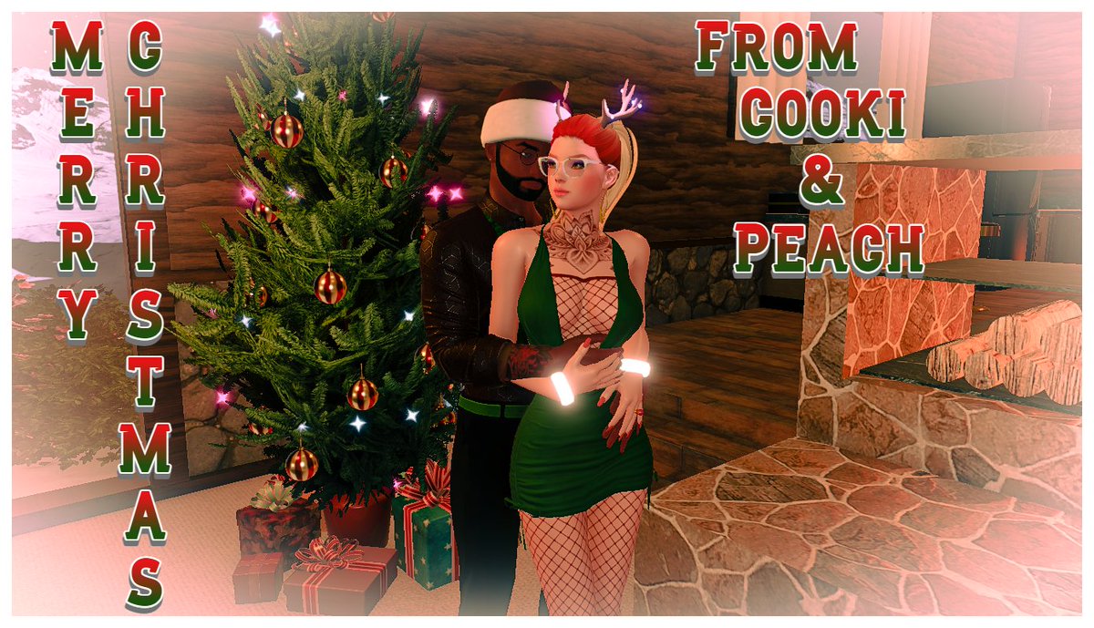 Sending out our Christmas Card. Merry Christmas everyone. Happy tidings and well wishes from DiabolicalCooki and SheezhaPeach.