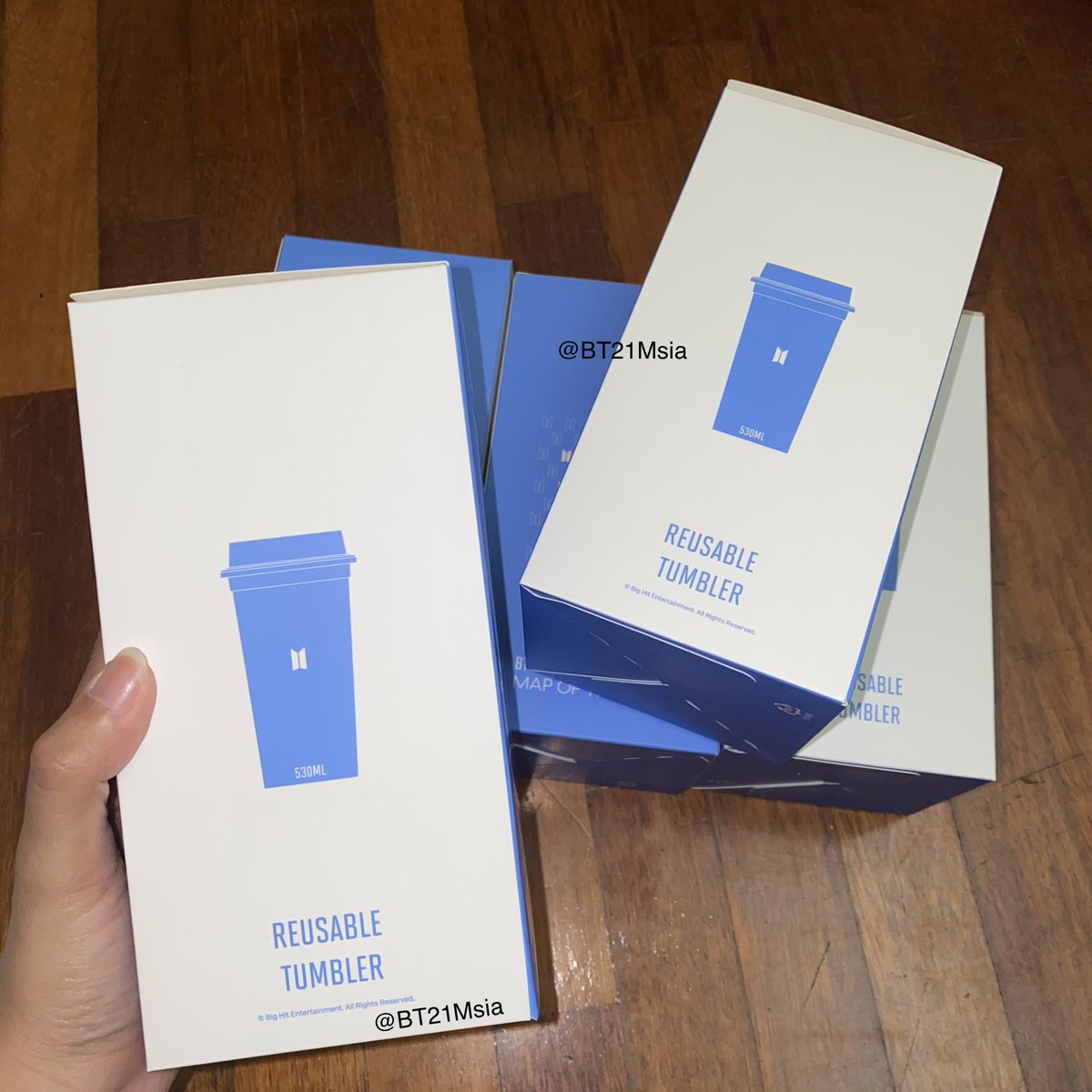 BT21Msia's tweet photo. [ WTS ] BTS MOTS - Blue Reusable Tumbler : 530 ml from Black Friday Sale

• RM 22 each
• Add on RM 8 to WM / RM 13 to EM
• Sealed &amp; new 💯
• Only have 5 stocks so FCFS basis ❗️
• DM if you’re interested 🫶🏻

#PasarBTS https://t.co/uQFY5RLFUe