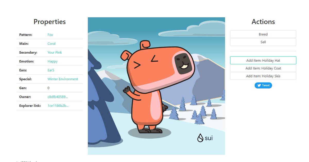 🎁 I just unboxed my Sui Holiday Capy! ❄️
Create your own Capy here:  capy.art #CapyHolidays