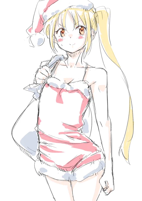 最初はちょいセクシー系でいこうと思ったけど ぼっちちゃんに負けるので かわいい系に落ち着いてしまう虹夏ちゃん 