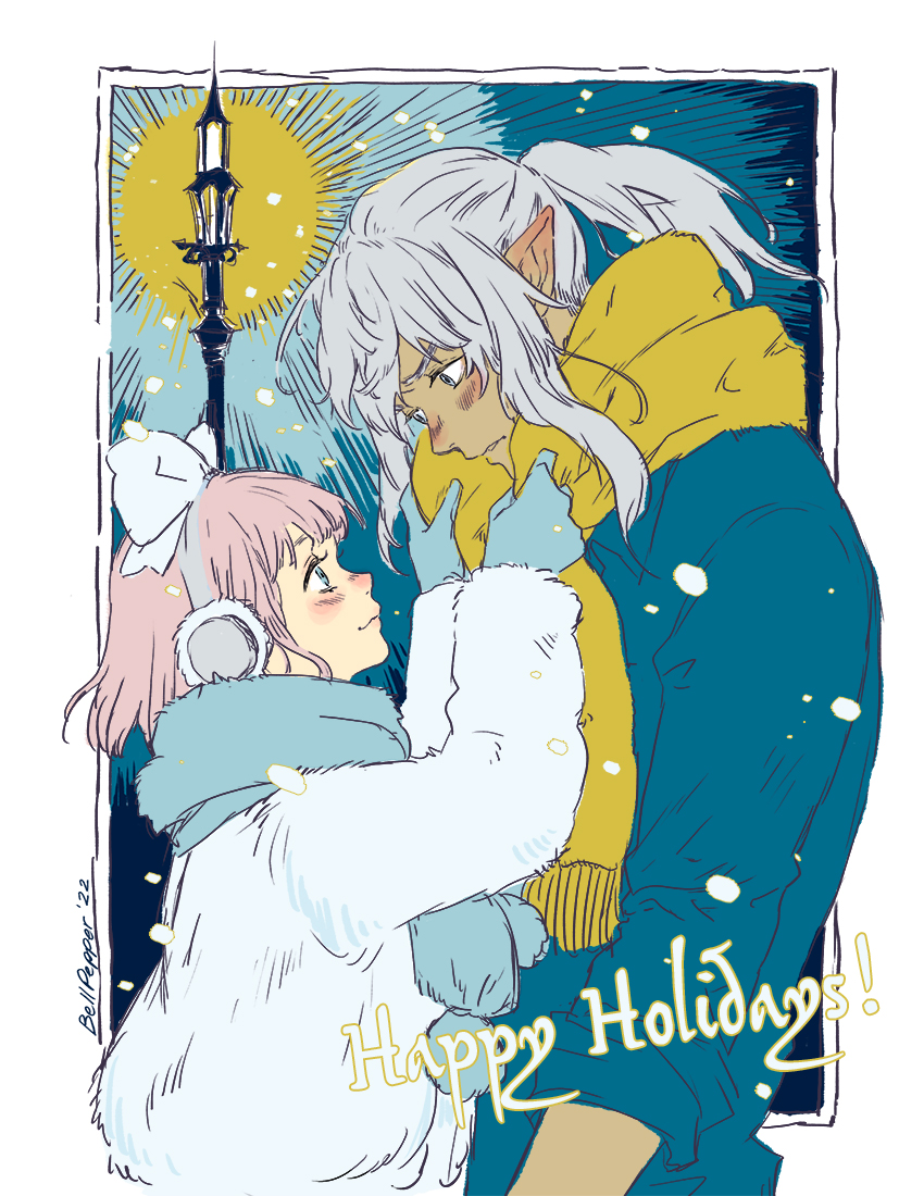 Merry Christmas! Happy Holidays!🎄
I wish a lot of warmth and coziness to your holidays!💖 
#FFXIVART #Estinien #Bellstinien 