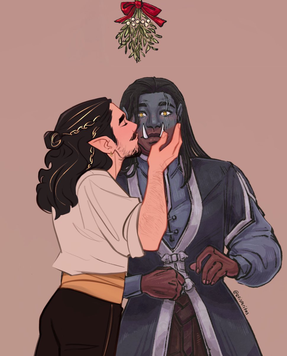 A kiss for the sweetest boyo, Goro🥹💖😘
#ocmistletoe