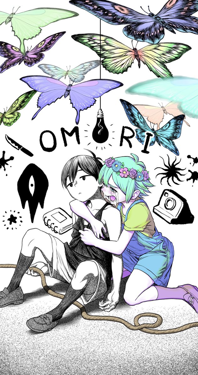 OMORI2周年なのか!
まさに最近、ついに作家仲間さんとオモリの話ができて、人と共有できて嬉しかったです
良さを口にするにはネタバレを語るしかなかったので

2人の関係性が好きです
過去絵ですが再掲
#omori #OMORIFANART 