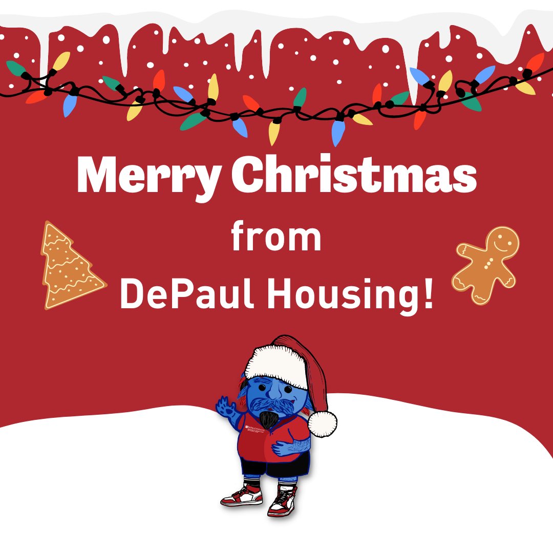 We wish you a Merry Christmas 🎄 and hope that you're all having a great time over winter break with your friends and family! #iamdepaul #depauluniversity #studentsofdepaul #depaulhousing #christmas
