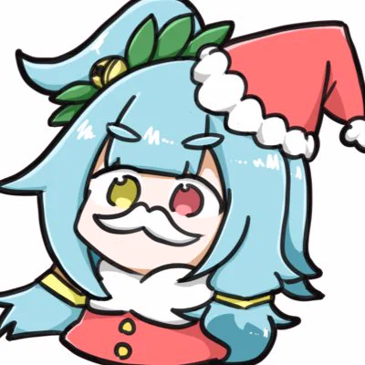 即席次奈サンタだぞーーーー!貴様らのプレゼント全部食う!うめぇ!#新しいプロフィール画像 