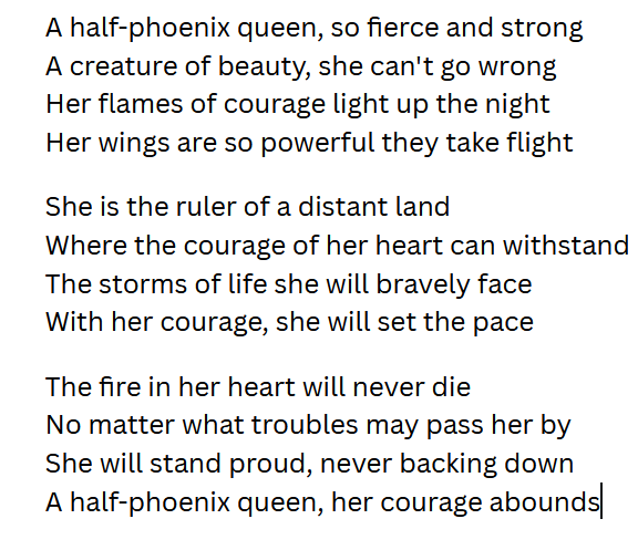 NivinyaFate's tweet image. I just found out about #Canva&apos;s #MagicWrite feature, which is an AI writing tool, and figured I&apos;d give it a try and I really like the results!

#AIPoem