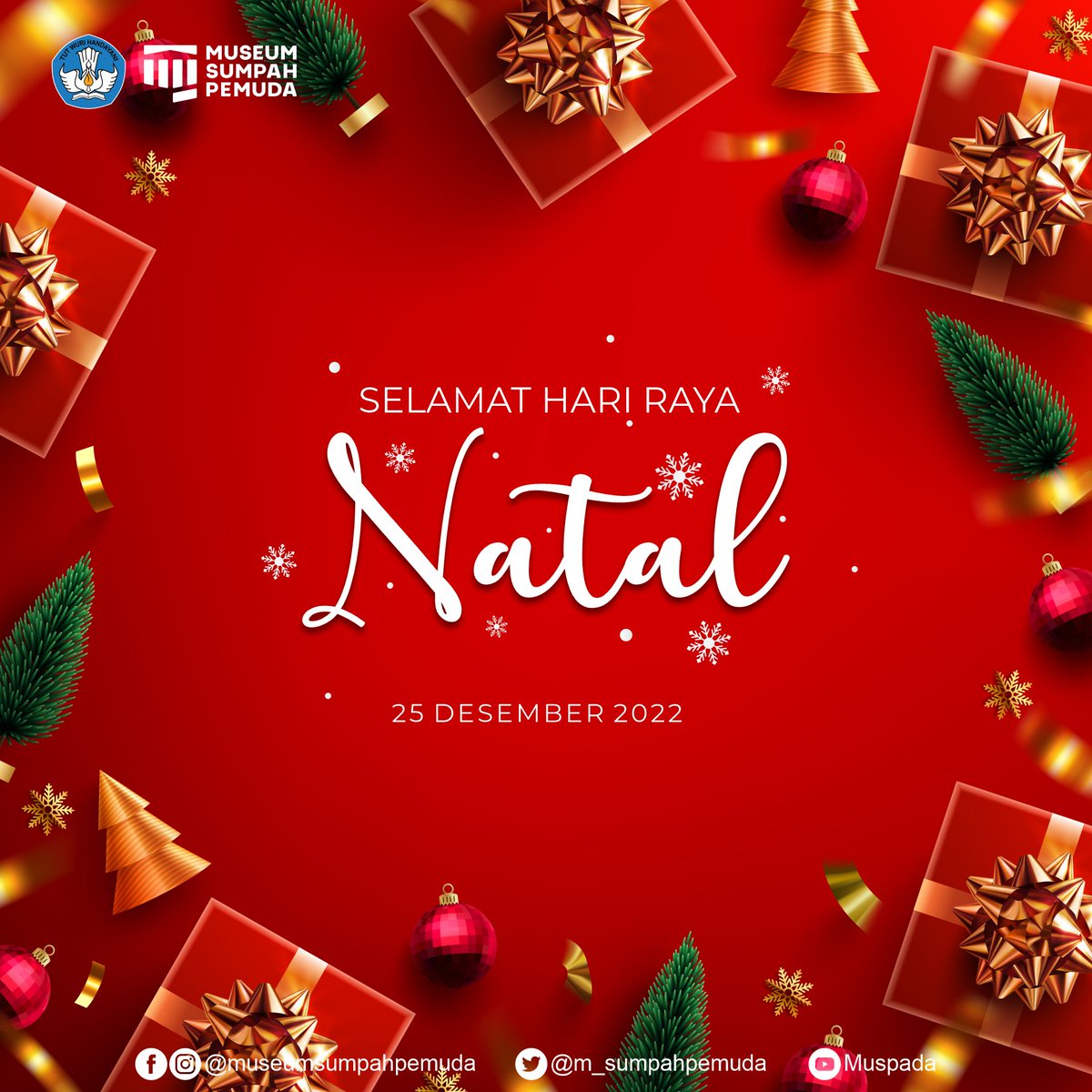 Selamat merayakan hari Natal yang penuh kasih. 🎄🎄🎄
Semoga damai Natal dengan harapan terbaik mengiringi kita semua. 

Selamat berkumpul dengan keluarga dan orang-orang terkasih ya, Sahabat. 🤗

Salam Sahabat Museum, Museum di Hatiku.

#natal #christmas