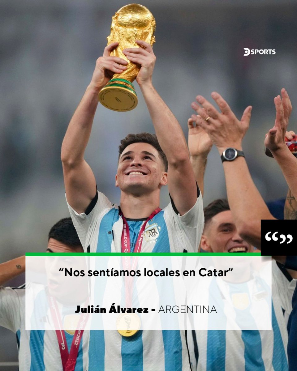 DSports's tweet photo. 🇦🇷❤️ ¡LIKE si coincides con lo que dice Julián Álvarez sobre el apoyo del público en #CatarEnDIRECTV! https://t.co/Gpa8P00UUh