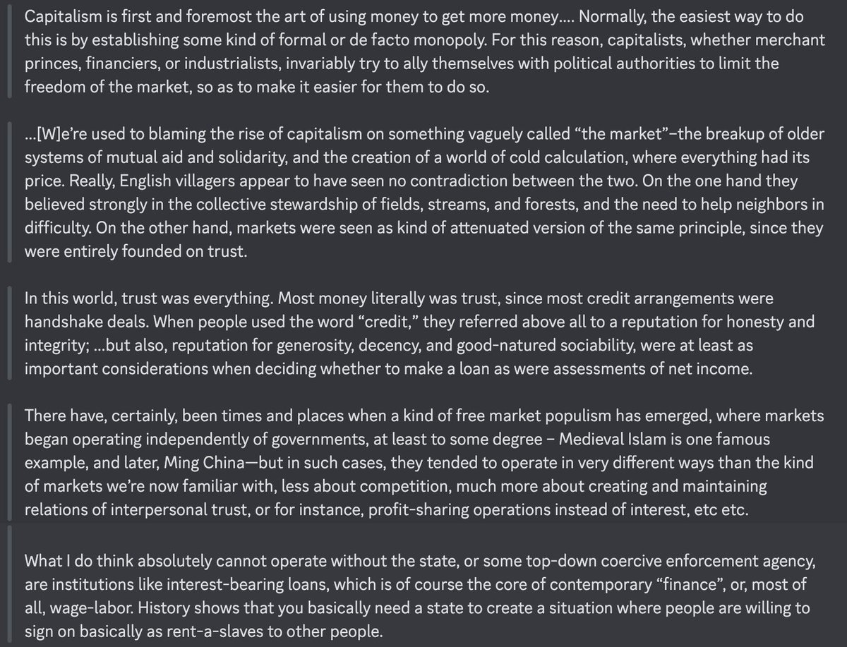Railing56's tweet photo. A few quotes summarizing how David Graeber dealt with the question of "markets" in Debt. https://t.co/IO9YveNExB