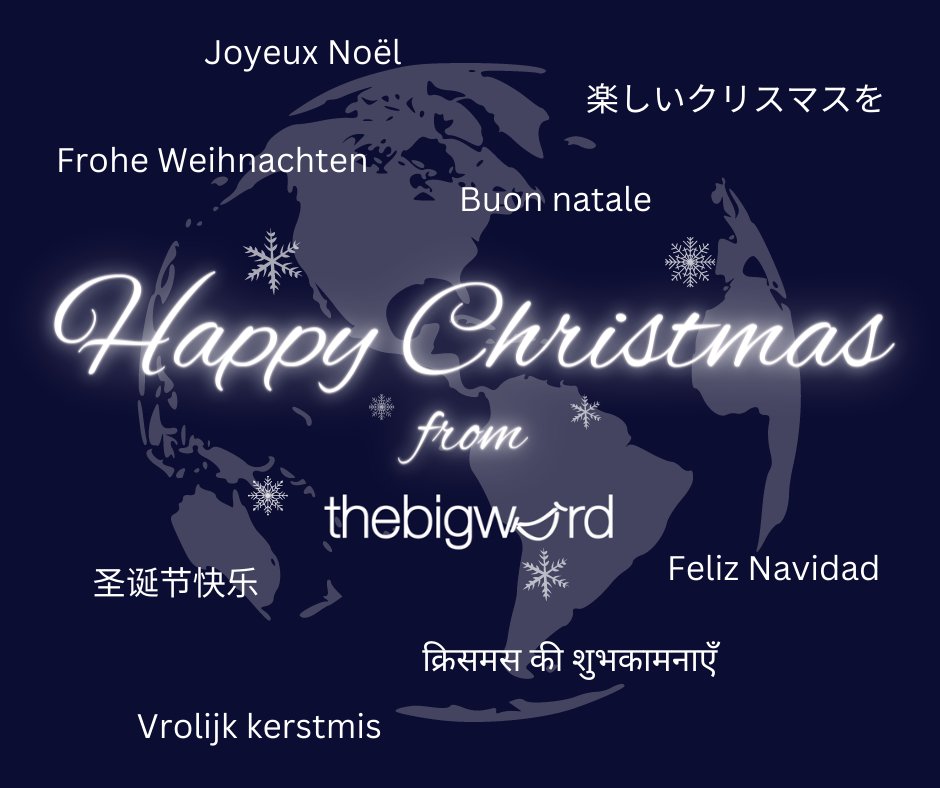 thebigword's tweet image. A very Happy Christmas to all our employees, clients, and linguists who are celebrating today! #happychristmas #thebigword