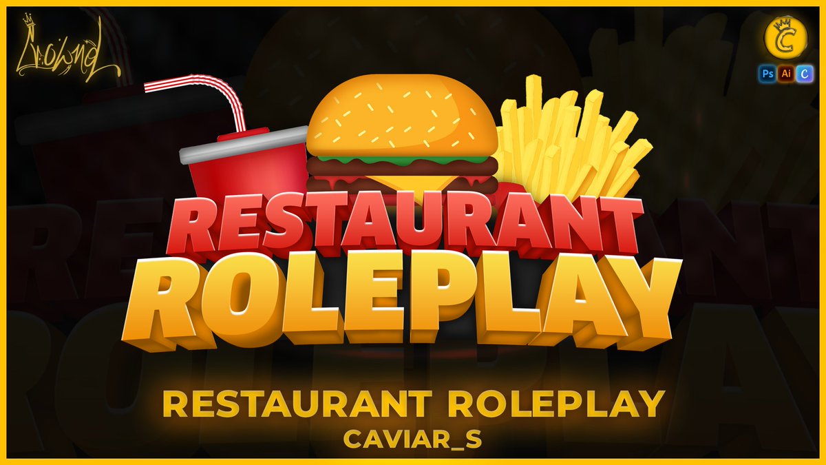 CrowndRBLX's tweet photo. Commission for 
@Caviahr1
 
🍔Restaurant Roleplay🍔

💟Likes &amp; Retweets🔁are greatly appreciated!
#Roblox | #RobloxGFX | #RobloxDev | #RobloxArt | #LogoDesign | #RobloxArtCommissions | #Discord https://t.co/YfcSEwhYL4