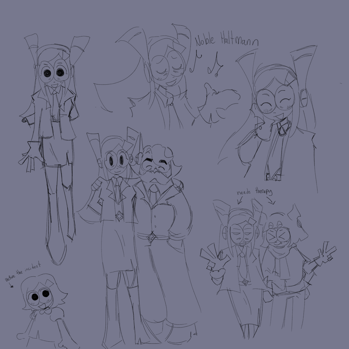 juscrow's tweet photo. Kirby Gijinkas sketches/doodles
Sketchy art of my elfilin gijinka, might change some things around.
Also sketched susie (ft. haltmann and taranza) https://t.co/ld6ggXaAql