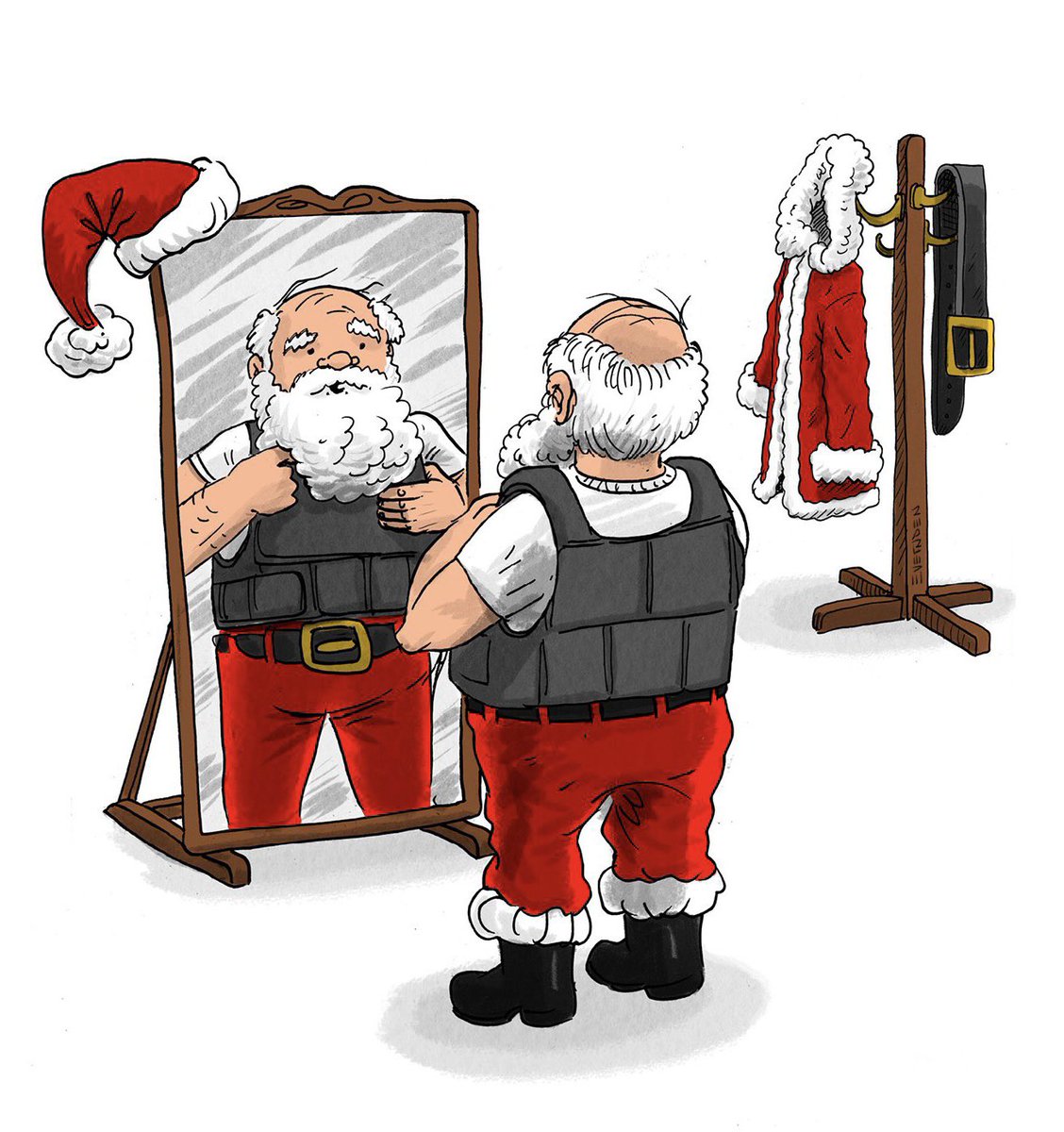 Santa getting ready for New Orleans