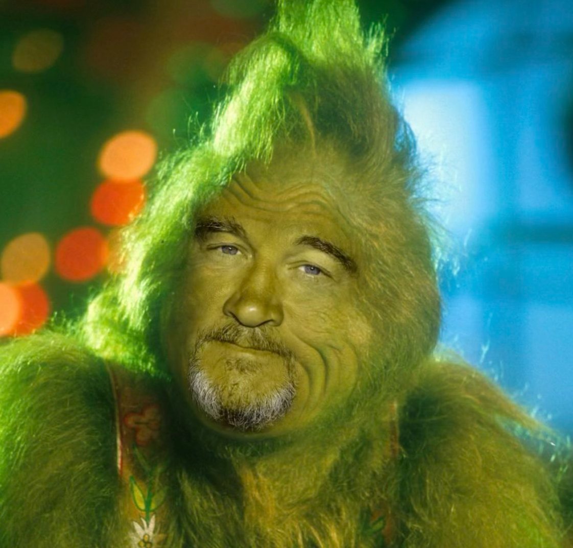 Herbworthy's tweet photo. Belushi Grinch 🍃💨 @JimBelushi https://t.co/FEleyreMUT