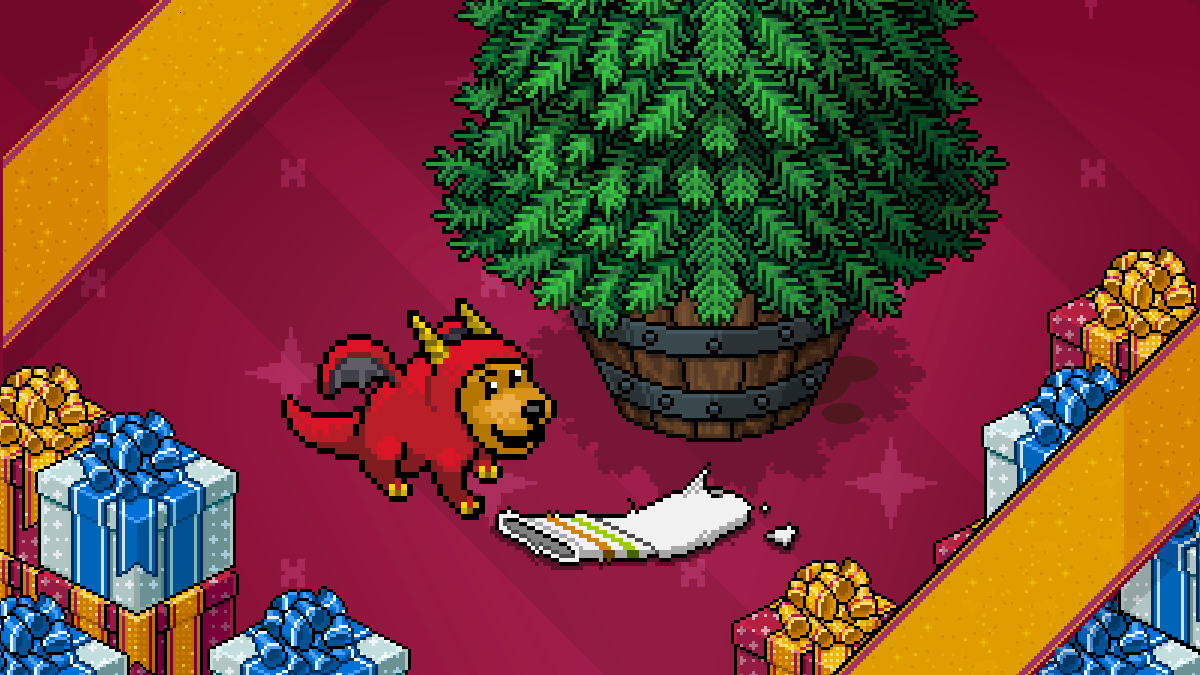 HabboNFT's tweet photo. Have you heard the good news already? Habbo Avatar and Portrait holders can now adopt a pet on our website https://t.co/fmmRSCH0Z6! 🎁

Merry Christmas everyone! https://t.co/CoiXB6aHHw
