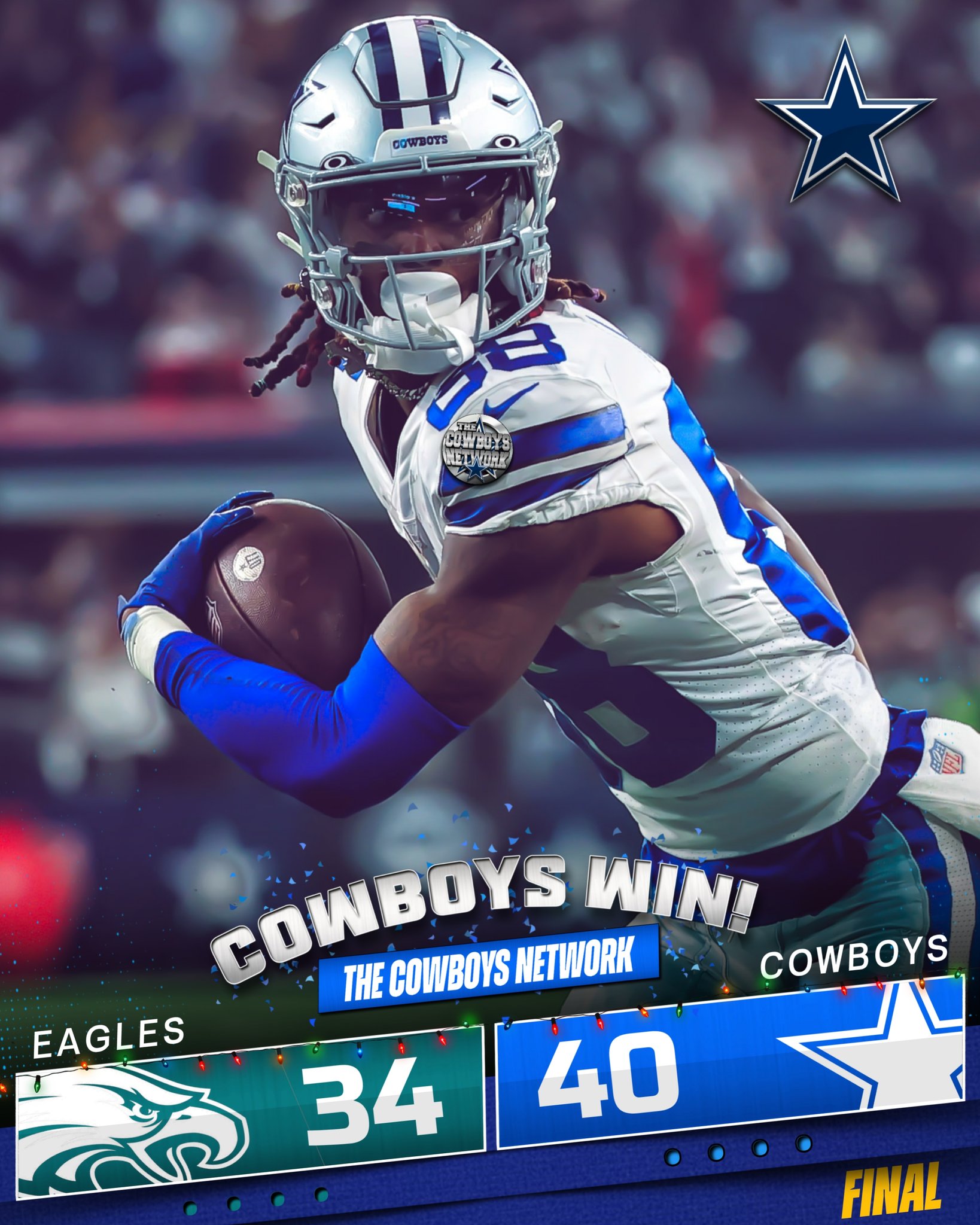 Total 83+ imagen dallas cowboys score today Viaterra.mx