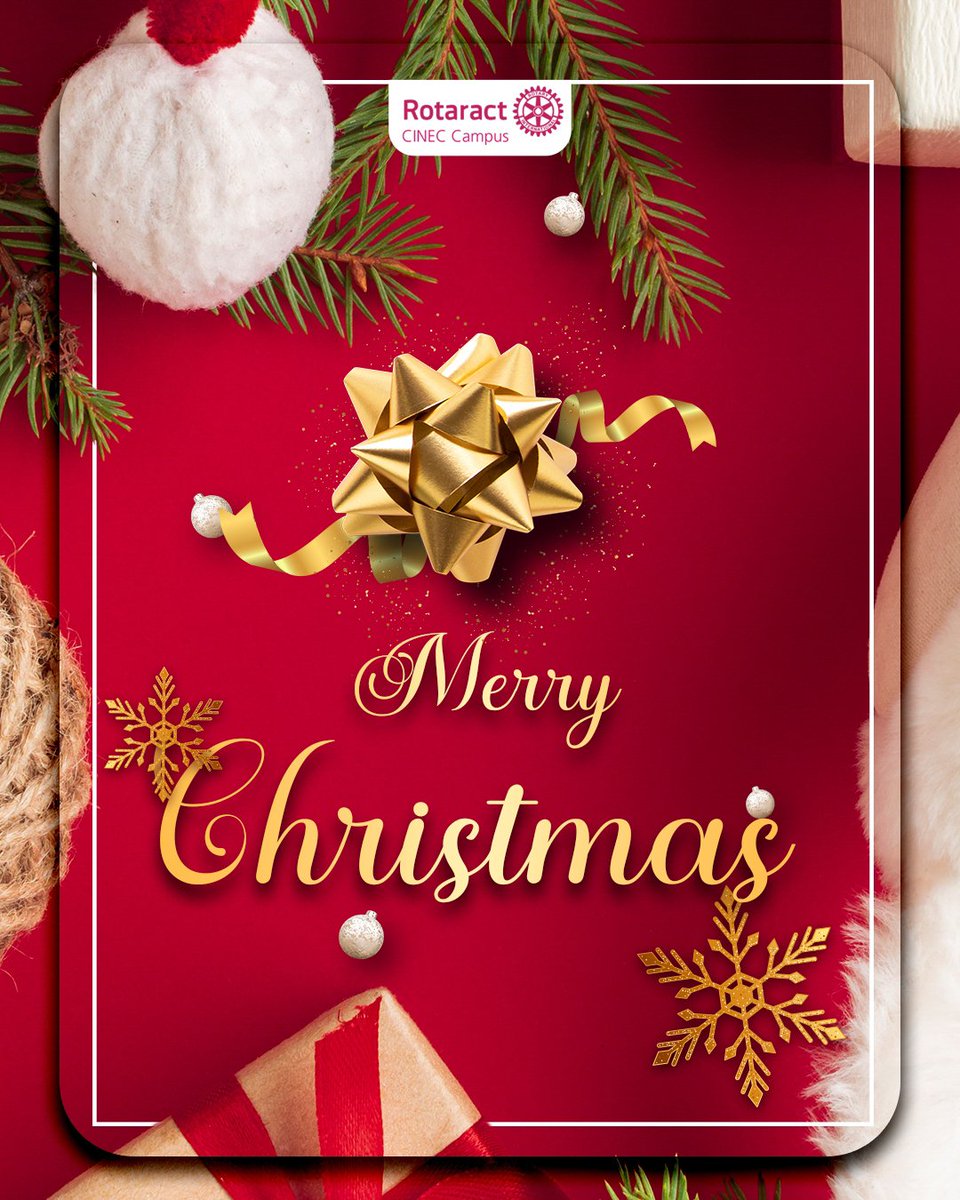 Christmas is the time of giving, the time to cherish your  blessings and give back a smile to those who need it the most.🎄🎁

The Rotaract Club of CINEC Campus wishes everyone a joyous and festive Christmas 🎄🎅🏼

Best wishes!