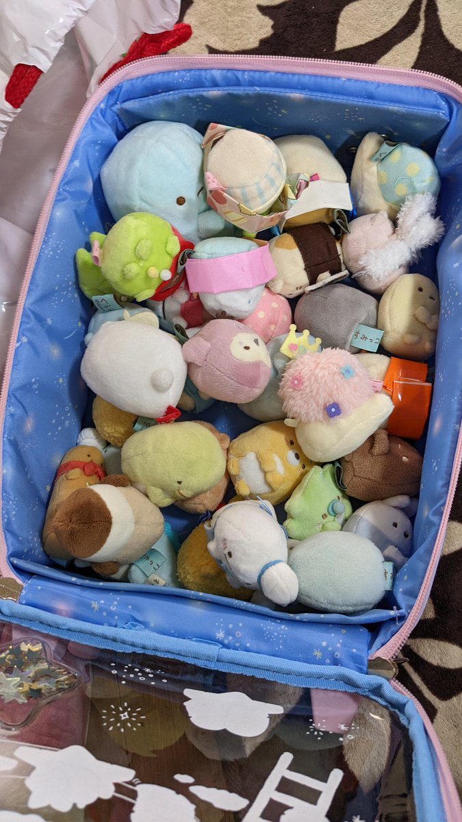 soft_clover's tweet photo. すみっコぐらしのキャリーバッグに
すみっコぐらしてのりぬいぐるみをたくさん詰めていました♥ https://t.co/5BZoELMkoZ