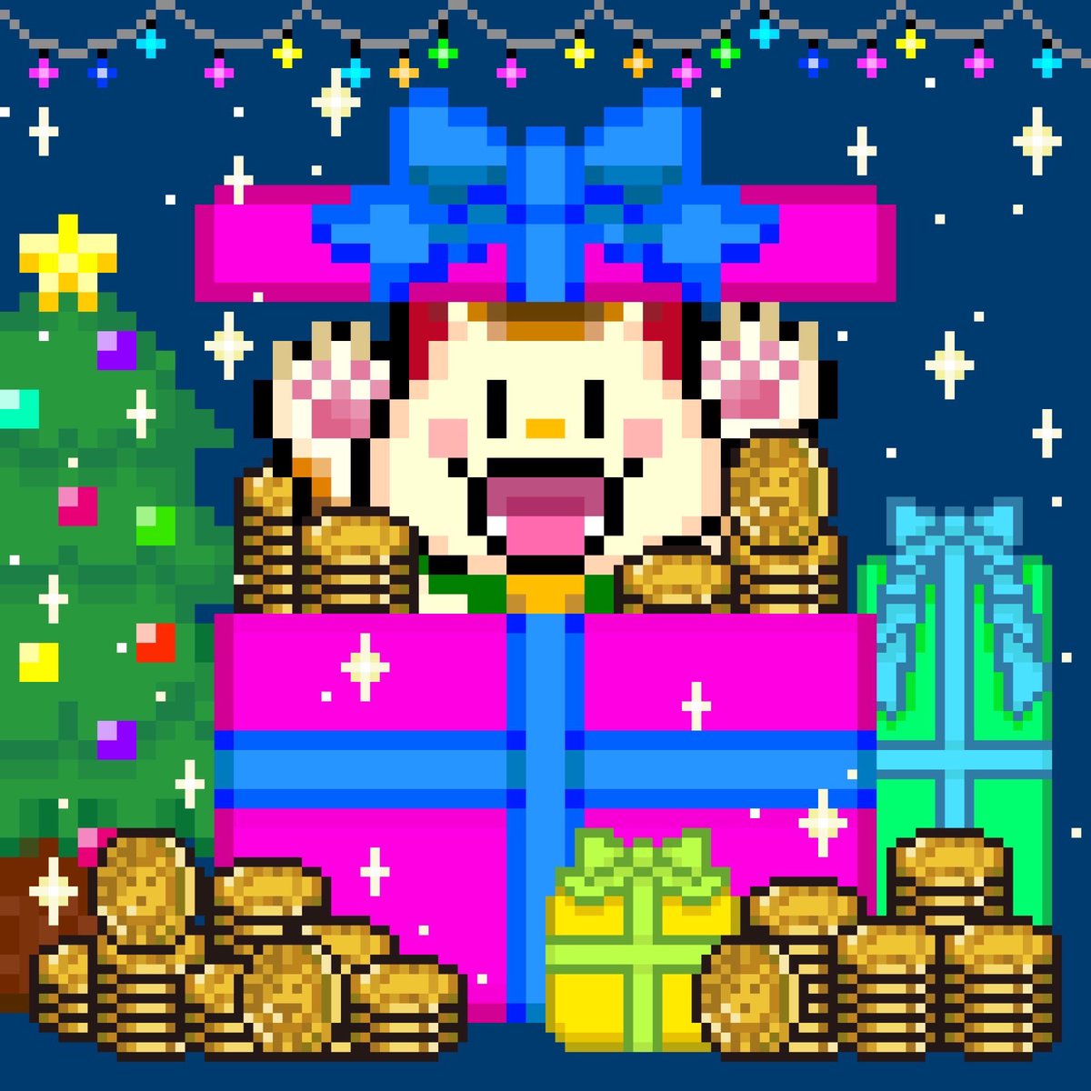 MFTMKKUS's tweet photo. Merry Christmas! 
Did you give your Cat Coin Bank a present?
10 more days to go in this game! Time for the final sprint!
https://t.co/yGCUvqZMIk https://t.co/za6iyK5LR2