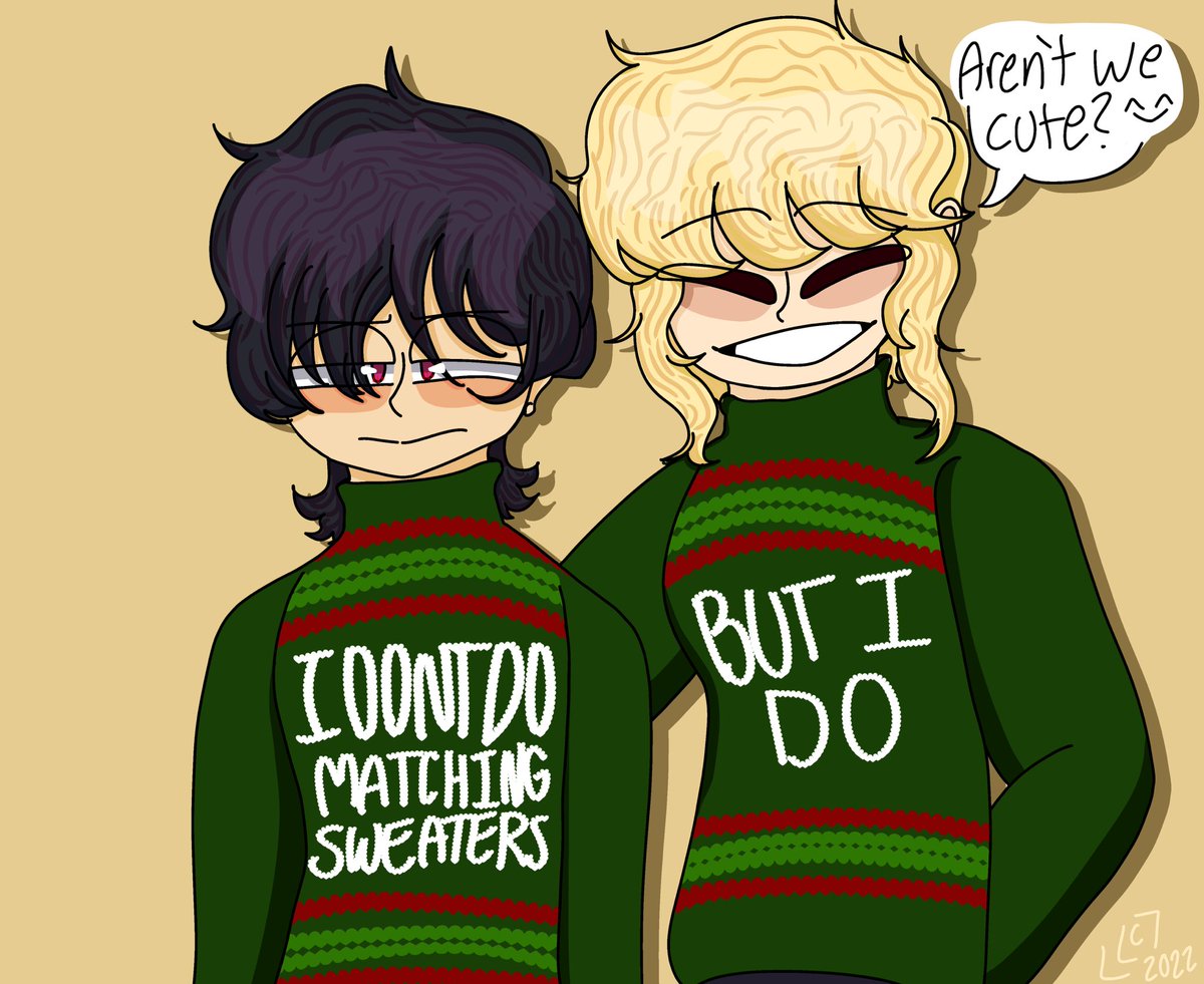 LilCaptain_05's tweet photo. I FINALLY FINISHED SOMETHING!!!
MERRY CHRISTMAS!!!
#scaralumi #matchingsweaters https://t.co/2tC7yYiaub