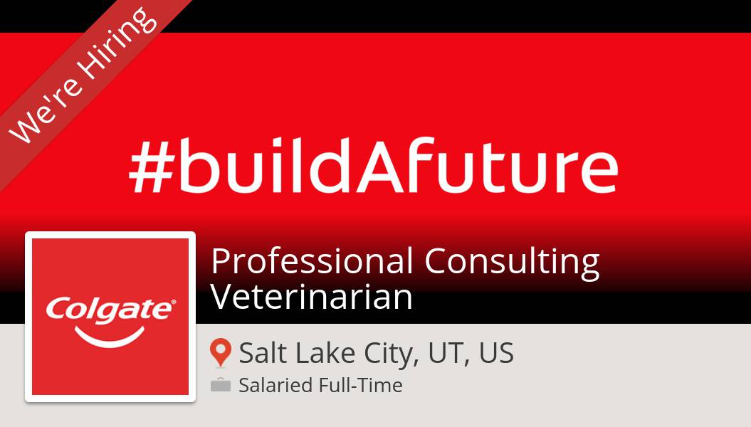 DianaGeofroy's tweet photo. #ColgatePalmoliveCareers is hiring a #Professional #Consulting Veterinarian in #SaltLakeCityUTUS, apply now! #job https://t.co/IHqnVvOzee #buildAfuture #ColgatePeople https://t.co/pIlESvtYtA