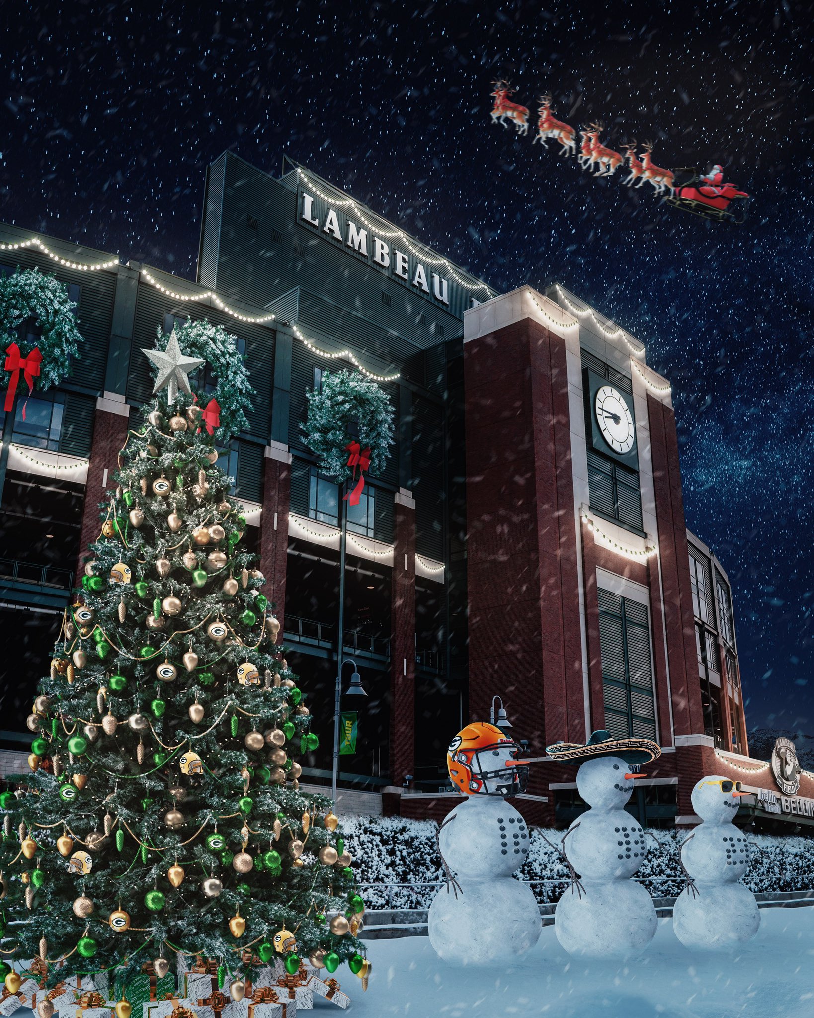 Green Bay Packers on X: It's GAMEDAY! Christmas Eve football at Lambeau  Field 