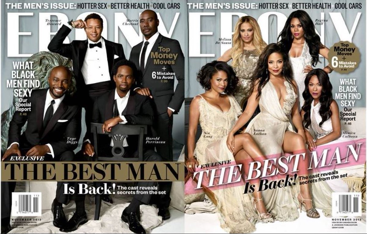 DrMargenaXan's tweet photo. I earned my doctorate and wrote one of my fav @EBONY cover stories in 2013 about "The Black Pack" #TheBestManHoliday The excellence continues with #TheBestManFinalChapters @peacock . All of it is my best part so far, @malcolmdlee @jrbland I laughed. I cried. #IWantToThankYou https://t.co/5z56qQOduI