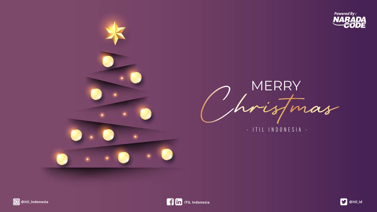 itil_id's tweet photo. Selamat Merayakan Natal untuk rekan-rekan sobat IT! Semoga kedamaian, keselamatan, dan keberkahan, senantiasa mengiringi langkah kita semua🎄 https://t.co/rfY57rNomE