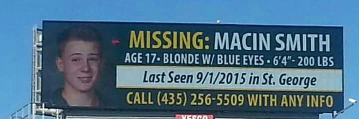 MacinSmithCase's tweet photo. Check the timeline in the Macin Smith missing person case https://macinsmith #Utahs #own #coverup https://t.co/TyNlnVfsDD