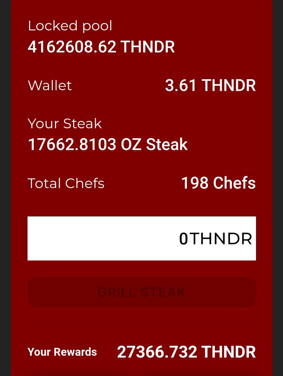 DrEvilsauce's tweet photo. Yuletide greetings, Fam! It's a 2fer since I was too busy yesterday! Today I seasoned $2.84 in $THNDR upping my steak by 2762 sizzling ounces! Cheers, Fam!
@CronoSteakHouse @ISLAND_THUNDER @THNDR_Token
#GetGrilling #FeelTheTHNDR https://t.co/gpafeXsj75